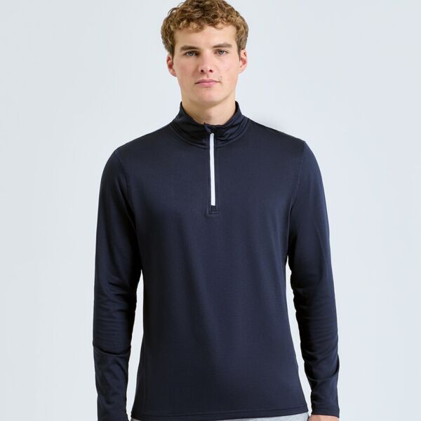 Men's TriDri® recycled long sleeve brushed back ¼ zip Thumbnail